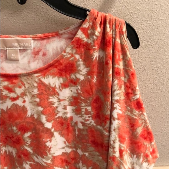 New Michael Kors asymmetric gather-shoulder tunic - Picture 3 of 8